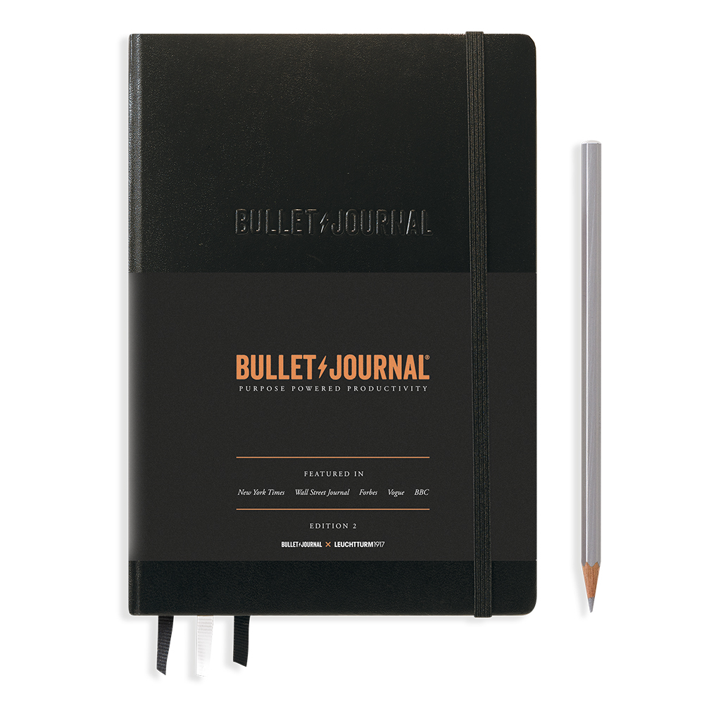 Bullet Journal Edition 2, Medium (A5), Hardcover, Black, dotted