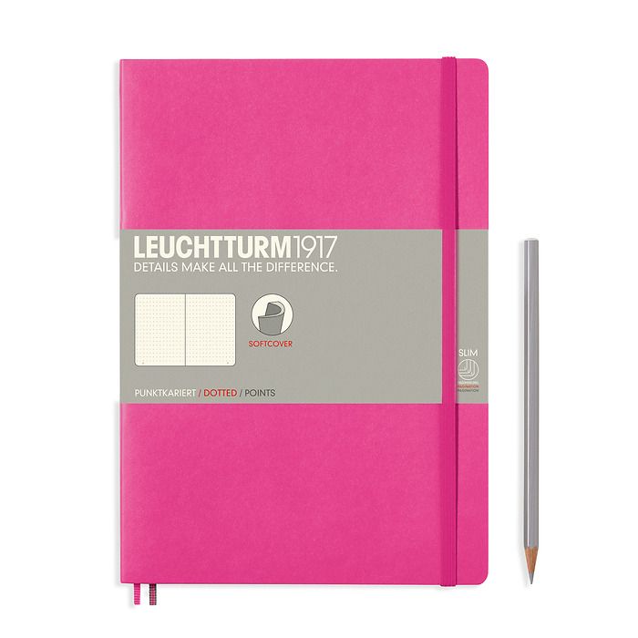 Notebook Composition (B5) dotted, softcover, 121 numbered pages, new pink