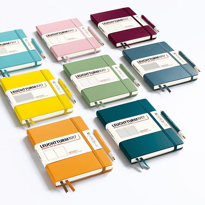 Notebook Medium (A5), Softcover, 123 numbered pages, Emerald,  dotted