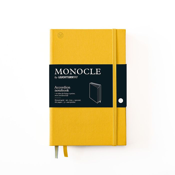 Monocle Wallet B6+, Hardcover, 192 numbered pages, Yellow, dotted
