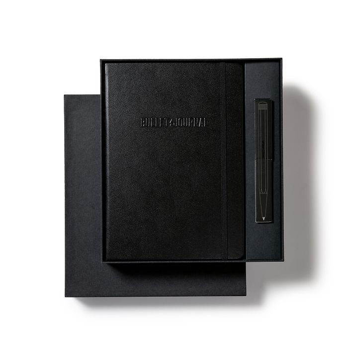 Bullet Journal All Black Collectors Set, 1x Bullet Journal A5, 1x Drehgriffel, 1x Pen Loop