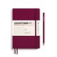 Notebook Medium (A5), Softcover, 123 numbered pages, Port Red,  dotted