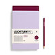 Jottbook (A5), 59 numbered pages, ruled, Lilac and Port Red,Pack of 2