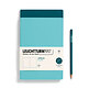 Jottbook (A5), 59 numbered pages, plain, Aquamarine and Pacific Green, Pack of 2